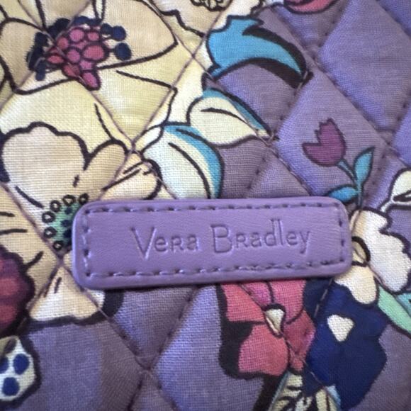 Vera Bradley Laptop Sleeve 15" Quilted Purple, Enchanted Garden - Picture 2 of 4